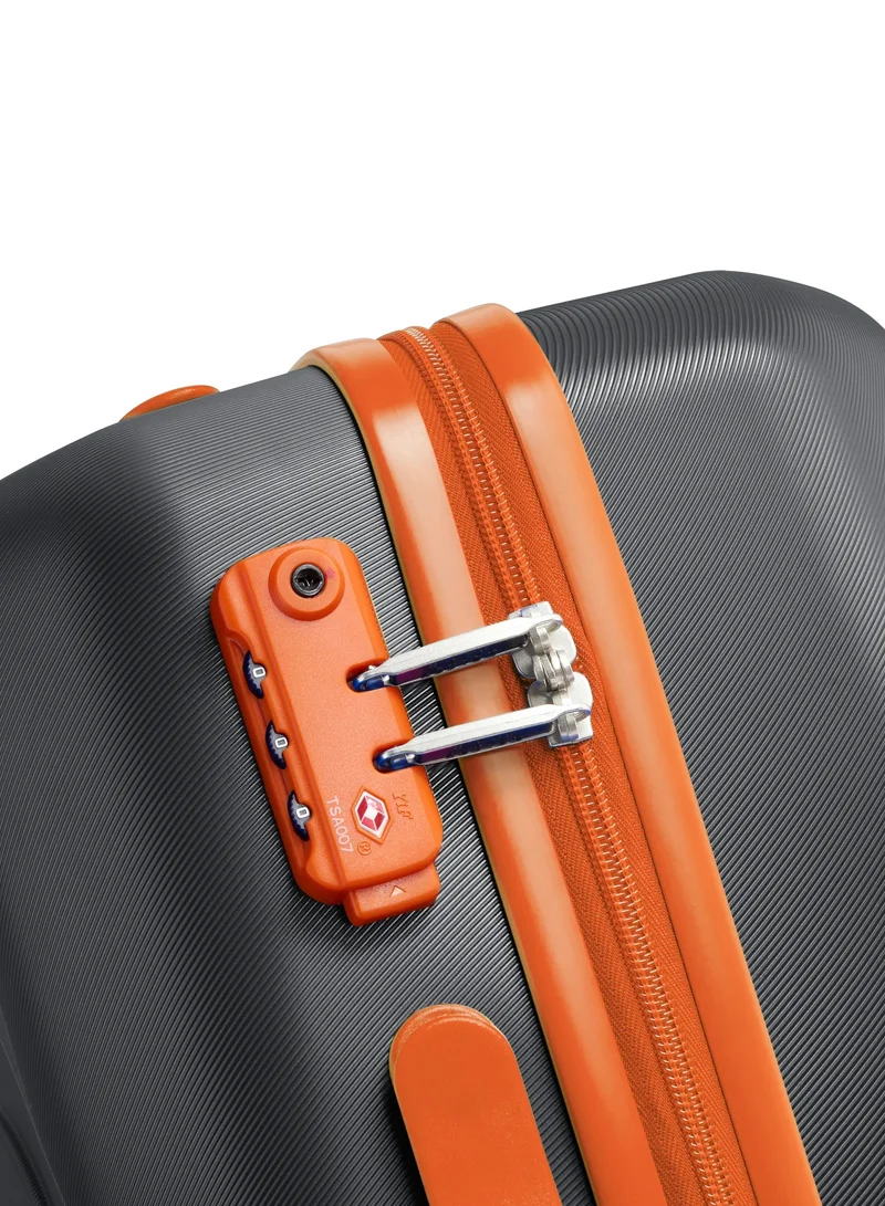 UNITED COLORS OF BENETTON  Fabrica 55 Cm 4 Double Wheeled Hardside Non-Expandable Cabin Luggage Trolley Case - Black  | Best Price UAE